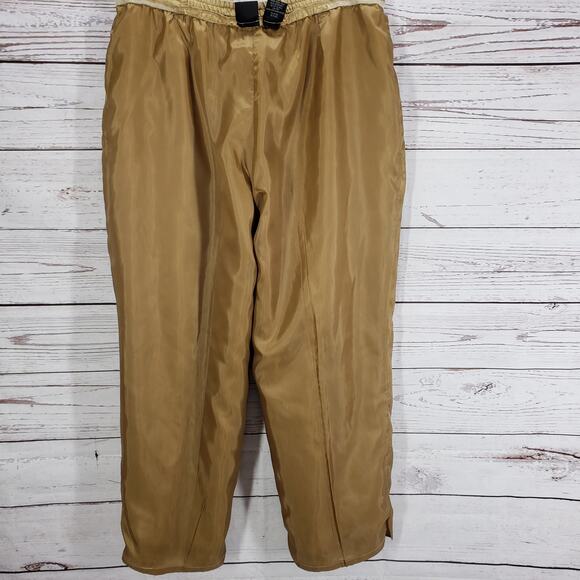 Crossing Pointe Women's 100%Linen  Brown Ankle Pants Size 22 - Picture 11 of 12